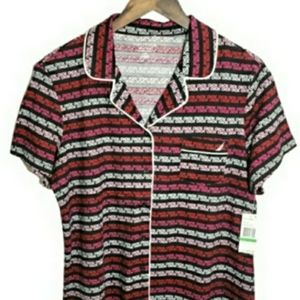 NWT Nautica 2-Pc OXOX Pajama Set Women's Size Large